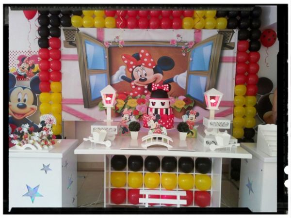 Decoração Minnie Vermelha Provençal Clean Infantil Decoração Minnie Vermelha Provençal Clean Infantil